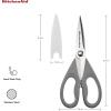 imageKitchenAid All Purpose Kitchen Shears with Protective Sheath Durable Stainless Steel Scissors Dishwasher Safe Soft Grip Comfort Handle 872 Inch PistachioGray