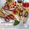 imageKitchenAid All Purpose Kitchen Shears with Protective Sheath Durable Stainless Steel Scissors Dishwasher Safe Soft Grip Comfort Handle 872 Inch RedBlackRed