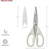 imageKitchenAid All Purpose Kitchen Shears with Protective Sheath Durable Stainless Steel Scissors Dishwasher Safe Soft Grip Comfort Handle 872 Inch RedPistachio