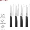 imageKitchenAid Classic 12 Piece Knife Block Set with Built in Knife Sharpener High Carbon Japanese Stainless Steel Kitchen Knives Sharp Kitchen Knife Set with Block Rubberwood4Piece Steak Knife Set
