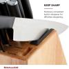 imageKitchenAid Classic 12 Piece Knife Block Set with Built in Knife Sharpener High Carbon Japanese Stainless Steel Kitchen Knives Sharp Kitchen Knife Set with Block Rubberwood15Piece Block Set