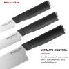 imageKitchenAid Classic 12 Piece Knife Block Set with Built in Knife Sharpener High Carbon Japanese Stainless Steel Kitchen Knives Sharp Kitchen Knife Set with Block Rubberwood3Piece Chef Knife Set