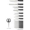 imageKitchenAid Classic 12 Piece Knife Block Set with Built in Knife Sharpener High Carbon Japanese Stainless Steel Kitchen Knives Sharp Kitchen Knife Set with Block Rubberwood15Piece Block Set