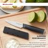 imageKitchenAid Classic 12 Piece Knife Block Set with Built in Knife Sharpener High Carbon Japanese Stainless Steel Kitchen Knives Sharp Kitchen Knife Set with Block Rubberwood35Inch Serrated Paring Knife