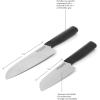 imageKitchenAid Classic 12 Piece Knife Block Set with Built in Knife Sharpener High Carbon Japanese Stainless Steel Kitchen Knives Sharp Kitchen Knife Set with Block Rubberwood2Piece Santoku Set