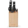 imageKitchenAid Classic 7Piece Natural Knife Block Set with BuiltIn Sharpener HighCarbon Japanese Stainless Steel Knives Black