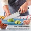 imageKitchenAid Classic 7Piece Natural Knife Block Set with BuiltIn Sharpener HighCarbon Japanese Stainless Steel Knives Black