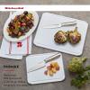imageKitchenAid Classic Nonslip 2 Piece Plastic Cutting Board Set of 2 White