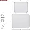 imageKitchenAid Classic Nonslip 2 Piece Plastic Cutting Board Set of 2 White