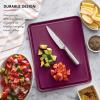 imageKitchenAid Classic Plastic Cutting Board with Perimeter Trench and Non Slip Edges Dishwasher Safe 12 x 18 inch BeetrootBeetroot