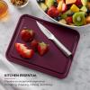 imageKitchenAid Classic Plastic Cutting Board with Perimeter Trench and Non Slip Edges Dishwasher Safe 12 x 18 inch BeetrootBeetroot