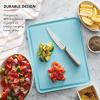 imageKitchenAid Classic Plastic Cutting Board with Perimeter Trench and Non Slip Edges Dishwasher Safe 12 x 18 inch BeetrootBlue