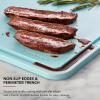 imageKitchenAid Classic Plastic Cutting Board with Perimeter Trench and Non Slip Edges Dishwasher Safe 12 x 18 inch BeetrootBlue