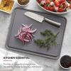imageKitchenAid Classic Plastic Cutting Board with Perimeter Trench and Non Slip Edges Dishwasher Safe 12 x 18 inch BeetrootGray