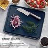 imageKitchenAid Classic Plastic Cutting Board with Perimeter Trench and Non Slip Edges Dishwasher Safe 12 x 18 inch BeetrootInk Blue
