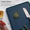 imageKitchenAid Classic Plastic Cutting Board with Perimeter Trench and Non Slip Edges Dishwasher Safe 12 x 18 inch BeetrootInk Blue