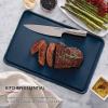 imageKitchenAid Classic Plastic Cutting Board with Perimeter Trench and Non Slip Edges Dishwasher Safe 12 x 18 inch BeetrootInk Blue