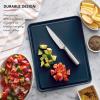 imageKitchenAid Classic Plastic Cutting Board with Perimeter Trench and Non Slip Edges Dishwasher Safe 12 x 18 inch BeetrootInk Blue