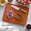 imageKitchenAid Classic Plastic Cutting Board with Perimeter Trench and Non Slip Edges Dishwasher Safe 12 x 18 inch BeetrootScorched Orange