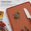 imageKitchenAid Classic Plastic Cutting Board with Perimeter Trench and Non Slip Edges Dishwasher Safe 12 x 18 inch BeetrootScorched Orange