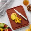 imageKitchenAid Classic Plastic Cutting Board with Perimeter Trench and Non Slip Edges Dishwasher Safe 12 x 18 inch BeetrootScorched Orange