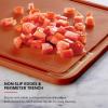 imageKitchenAid Classic Plastic Cutting Board with Perimeter Trench and Non Slip Edges Dishwasher Safe 12 x 18 inch BeetrootScorched Orange