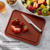 imageKitchenAid Classic Plastic Cutting Board with Perimeter Trench and Non Slip Edges Dishwasher Safe 12 x 18 inch BeetrootScorched Orange