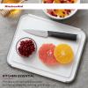 imageKitchenAid Classic Plastic Cutting Board with Perimeter Trench and Non Slip Edges Dishwasher Safe 12 x 18 inch BeetrootWhiteGray