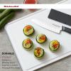imageKitchenAid Classic Plastic Cutting Board with Perimeter Trench and Non Slip Edges Dishwasher Safe 12 x 18 inch BeetrootWhiteGray