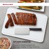 imageKitchenAid Classic Plastic Cutting Board with Perimeter Trench and Non Slip Edges Dishwasher Safe 12 x 18 inch BeetrootWhiteGray
