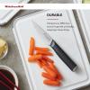 imageKitchenAid Classic Plastic Cutting Board with Perimeter Trench and Non Slip Edges Dishwasher Safe 12 x 18 inch BeetrootWhiteGray