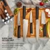 imageKitchenAid Classic Slim Knife Block Set with BuiltIn Knife Sharpener High Carbon Stainless Steel Kitchen Knives Sharp Kitchen Knife Set with Block Black 14 PieceBlack
