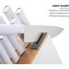 imageKitchenAid Classic Slim Knife Block Set with BuiltIn Knife Sharpener High Carbon Stainless Steel Kitchen Knives Sharp Kitchen Knife Set with Block Black 14 PieceWhite