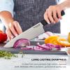 imageKitchenAid Classic Slim Knife Block Set with BuiltIn Knife Sharpener High Carbon Stainless Steel Kitchen Knives Sharp Kitchen Knife Set with Block Black 14 PieceBlack