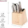 imageKitchenAid Gourmet 14 piece Forged Stainless Steel Knife Block Set with Built in Knife Sharpener High Carbon Japanese Stainless Steel Sharp Kitchen Knife Set with Block Birchwood