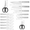 imageKitchenAid Gourmet 14 piece Forged Stainless Steel Knife Block Set with Built in Knife Sharpener High Carbon Japanese Stainless Steel Sharp Kitchen Knife Set with Block Birchwood
