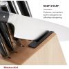 imageKitchenAid Gourmet 15 Piece Forged Triple Rivet Knife Block Set with Built in Knife Sharpener High Carbon Japanese Stainless Steel Kitchen Knives Sharp Kitchen Knife Set with Block Birchwood