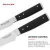 imageKitchenAid Gourmet 4 Piece Forged Triple Rivet Steak Knife Set High Carbon Japanese Steel Sharp Kitchen Knife Set 45 inch Black2Piece Utility and Paring Knife Set