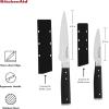 imageKitchenAid Gourmet 4 Piece Forged Triple Rivet Steak Knife Set High Carbon Japanese Steel Sharp Kitchen Knife Set 45 inch Black2Piece Utility and Paring Knife Set