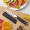 imageKitchenAid Gourmet 4 Piece Forged Triple Rivet Steak Knife Set High Carbon Japanese Steel Sharp Kitchen Knife Set 45 inch Black45Inch Fine Edge Utility Knife