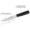 imageKitchenAid Gourmet 4 Piece Forged Triple Rivet Steak Knife Set High Carbon Japanese Steel Sharp Kitchen Knife Set 45 inch Black45Inch Fine Edge Utility Knife