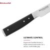imageKitchenAid Gourmet 4 Piece Forged Triple Rivet Steak Knife Set High Carbon Japanese Steel Sharp Kitchen Knife Set 45 inch Black4Piece Steak Knife Set