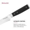 imageKitchenAid Gourmet 4 Piece Forged Triple Rivet Steak Knife Set High Carbon Japanese Steel Sharp Kitchen Knife Set 45 inch Black55Inch Serrated Utility Knife
