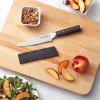 imageKitchenAid Gourmet 4 Piece Forged Triple Rivet Steak Knife Set High Carbon Japanese Steel Sharp Kitchen Knife Set 45 inch Black55Inch Serrated Utility Knife