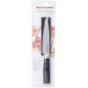 imageKitchenAid Gourmet 4 Piece Forged Triple Rivet Steak Knife Set High Carbon Japanese Steel Sharp Kitchen Knife Set 45 inch Black55Inch Serrated Utility Knife
