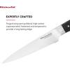imageKitchenAid Gourmet 4 Piece Forged Triple Rivet Steak Knife Set High Carbon Japanese Steel Sharp Kitchen Knife Set 45 inch Black55Inch Serrated Utility Knife