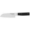 imageKitchenAid Gourmet 4 Piece Forged Triple Rivet Steak Knife Set High Carbon Japanese Steel Sharp Kitchen Knife Set 45 inch Black5Inch Santoku Knife