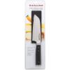 imageKitchenAid Gourmet 4 Piece Forged Triple Rivet Steak Knife Set High Carbon Japanese Steel Sharp Kitchen Knife Set 45 inch Black5Inch Santoku Knife