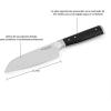 imageKitchenAid Gourmet 4 Piece Forged Triple Rivet Steak Knife Set High Carbon Japanese Steel Sharp Kitchen Knife Set 45 inch Black5Inch Santoku Knife