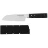imageKitchenAid Gourmet 4 Piece Forged Triple Rivet Steak Knife Set High Carbon Japanese Steel Sharp Kitchen Knife Set 45 inch Black5Inch Santoku Knife